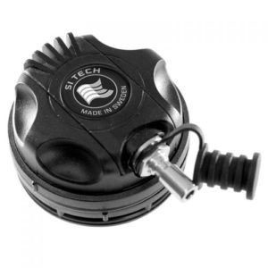 EXHAUST VALVE WITH LATERAL BUTTON