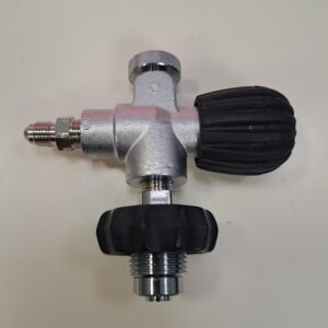 FILLING VALVE DIN 300 BAR 7/16 WITH OUTLET